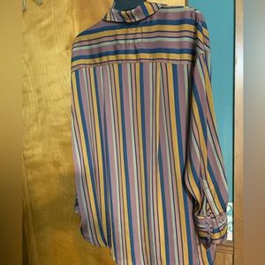 We The Free Large polyester snap up long sleeve top